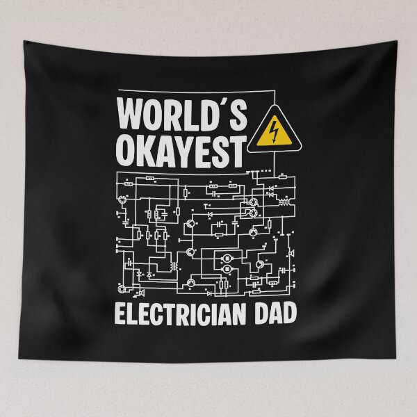 Item preview, Funny Electrician Dad - World’s Okayest Electrician - Circuit Diagram Gift designed and sold by Dmetalx Art Apparel.