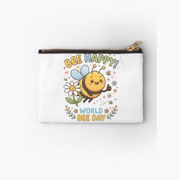 Item preview, Adorable "Bee Happy!" Illustration for World Bee Day designed and sold by RoseVathRam.
