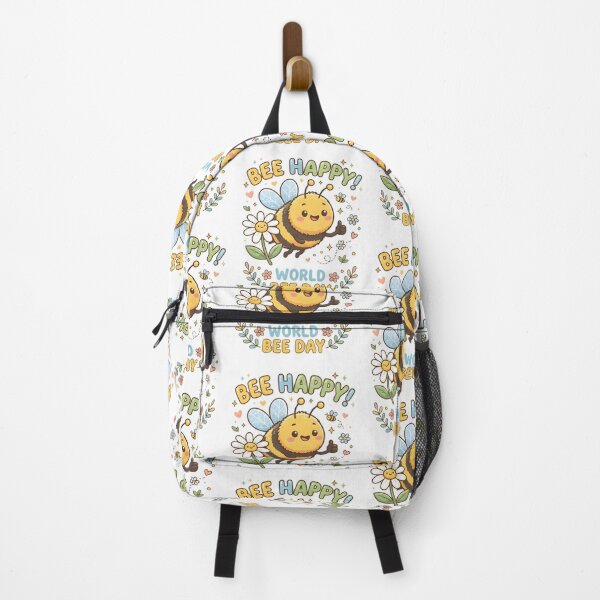 Item preview, Adorable "Bee Happy!" Illustration for World Bee Day designed and sold by RoseVathRam.