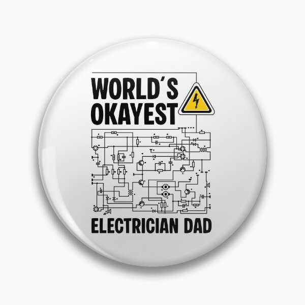 Item preview, Funny Electrician Dad - World’s Okayest Electrician - Wiring Diagram Gift designed and sold by Dmetalx Art Apparel.