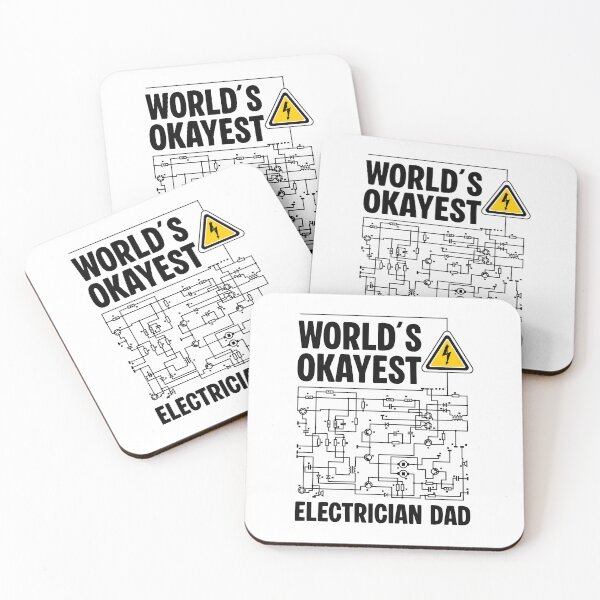 Item preview, Funny Electrician Dad - World’s Okayest Electrician - Wiring Diagram Gift designed and sold by Dmetalx Art Apparel.