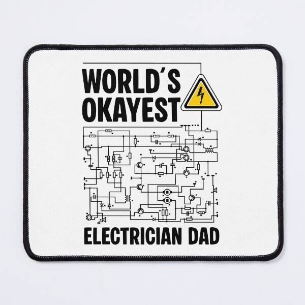Item preview, Funny Electrician Dad - World’s Okayest Electrician - Wiring Diagram Gift designed and sold by Dmetalx Art Apparel.