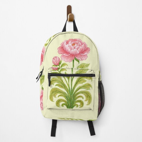 Item preview, The Bloom and the Promise – Pink Peony Botanical Illustration - Soft Vintage Yellow designed and sold by Piret Victoria Ribas.