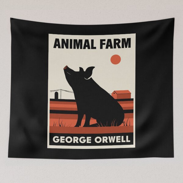 Artikelvorschau, Ein Vintage-Poster von „Farm der Tiere“ von George Orwell entworfen und verkauft von GoodOldVintage.