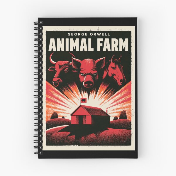 Item preview, A Vintage Poster of Animal Farm by George Orwell  designed and sold by GoodOldVintage.