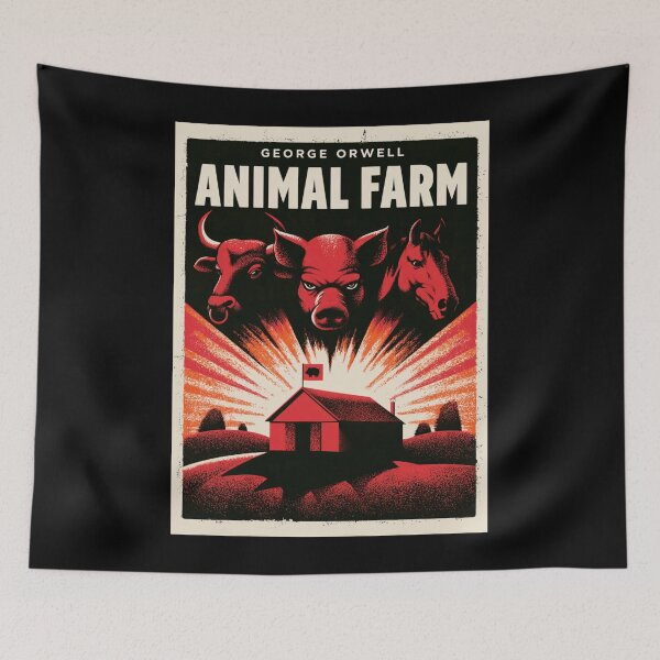 Artikelvorschau, Ein Vintage-Poster von „Farm der Tiere“ von George Orwell entworfen und verkauft von GoodOldVintage.