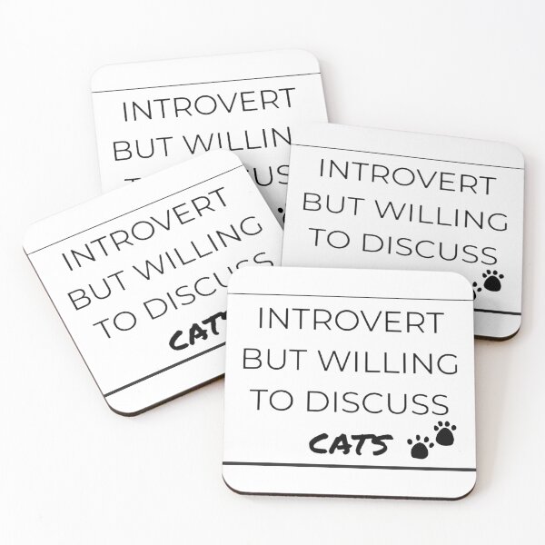 Item preview, Introvert But Willing To Discuss Cats Funny Cat Lover Introvert Design designed and sold by LowBatteryStudio ⭐.