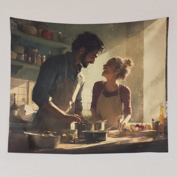 Item preview, Cooking Together at Golden Hour designed and sold by Rtymer.