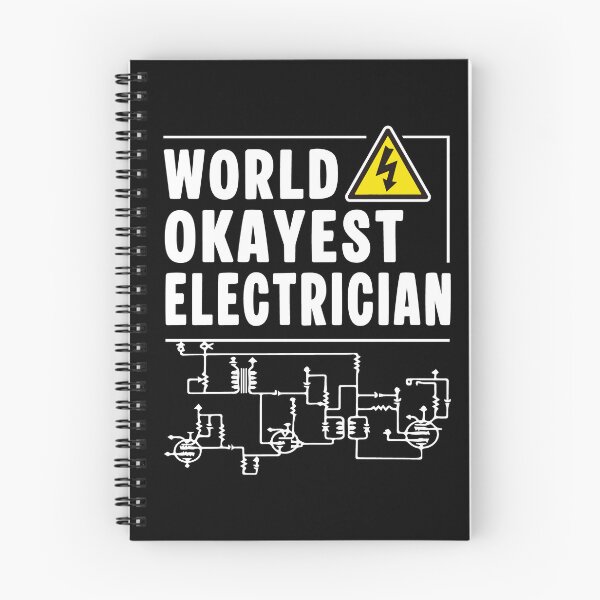 Item preview, Funny Electrician Shirt - World’s Okayest Electrician - Wiring Diagram & Danger Sign designed and sold by Dmetalx Art Apparel.