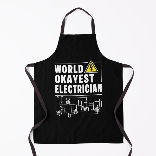 Item preview, Funny Electrician Shirt - World’s Okayest Electrician - Wiring Diagram & Danger Sign designed and sold by Dmetalx Art Apparel.