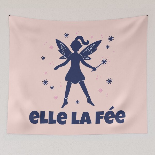 Item preview, She the Fairy – An inspiring and feminist play on words | Fairy silhouette illustration designed and sold by WordPlayStudio.