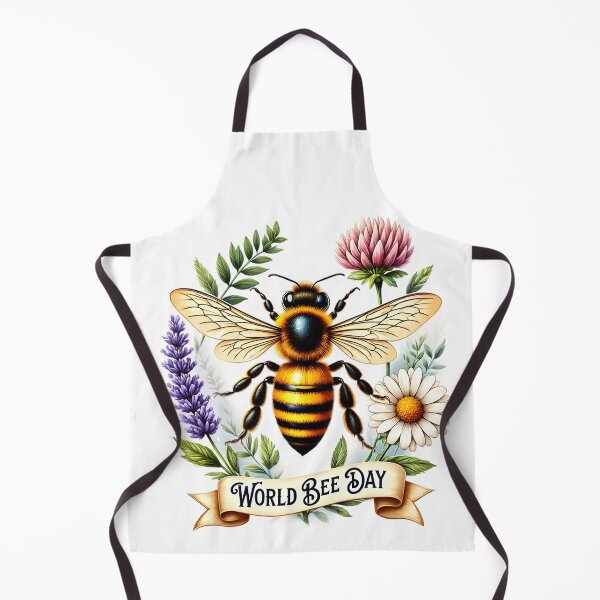 Item preview, Artistic World Bee Day Illustration with Honeybee and Wildflowers designed and sold by RoseVathRam.