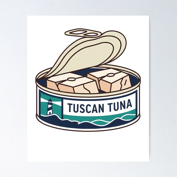 Item preview, Retro Food Tuscan Tuna Canned Fish Lighthouse designed and sold by k3rstman1.