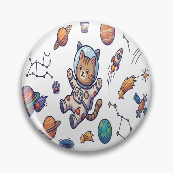 Item preview, Cute Space Cat Astronaut Galaxy  designed and sold by PioJK-.