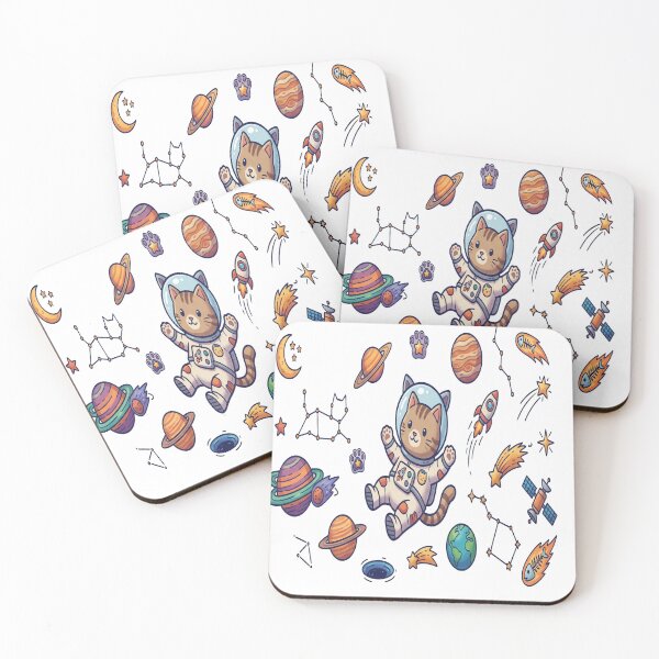 Item preview, Cute Space Cat Astronaut Galaxy  designed and sold by PioJK-.