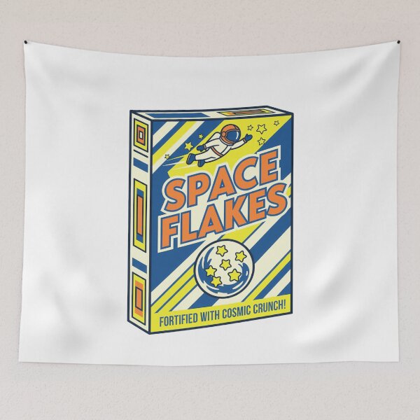 Item preview, Retro Food Space Flakes Astronaut Cereal Box designed and sold by k3rstman1.