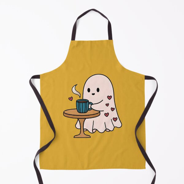 Item preview, Cute Cozy Ghost with Coffee – Kawaii Autumn Aesthetic designed and sold by Glimsy.