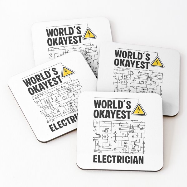 Item preview, Funny Electrician Shirt - World’s Okayest Electrician - Wiring Diagram & Danger Sign designed and sold by Dmetalx Art Apparel.