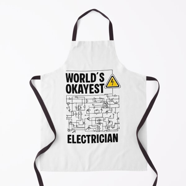 Item preview, Funny Electrician Shirt - World’s Okayest Electrician - Wiring Diagram & Danger Sign designed and sold by Dmetalx Art Apparel.