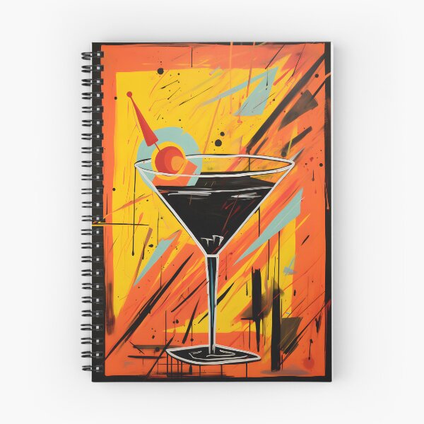Item preview, Martini in Abstract Energy - Bold Cocktail Art with Vibrant Color Strokes and Dynamic Style designed and sold by OlfactoART Studio.