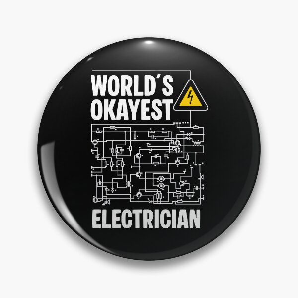 Item preview, Funny Electrician Shirt - World’s Okayest Electrician - Wiring Diagram & Danger Sign designed and sold by Dmetalx Art Apparel.