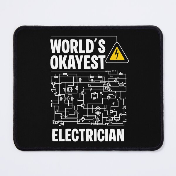 Item preview, Funny Electrician Shirt - World’s Okayest Electrician - Wiring Diagram & Danger Sign designed and sold by Dmetalx Art Apparel.