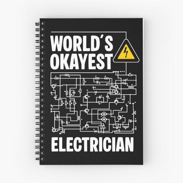 Item preview, Funny Electrician Shirt - World’s Okayest Electrician - Wiring Diagram & Danger Sign designed and sold by Dmetalx Art Apparel.