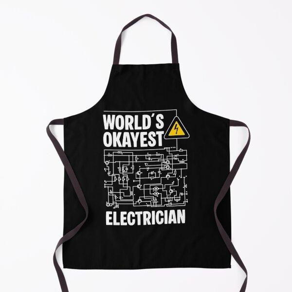 Item preview, Funny Electrician Shirt - World’s Okayest Electrician - Wiring Diagram & Danger Sign designed and sold by Dmetalx Art Apparel.