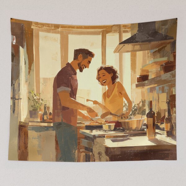 Item preview, Cooking Together at Golden Hour designed and sold by Rtymer.