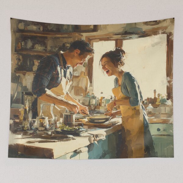 Item preview, Cooking Together at Golden Hour designed and sold by Rtymer.