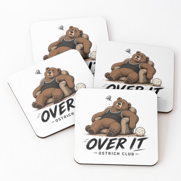 Item preview, Over It – Ostrich Club Bear Sticker designed and sold by ostrich.club.
