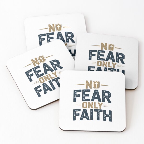 Item preview, No Fear Only Faith Christian T-Shirt | Bold Shield Cross Navy Gold Religious Gift designed and sold by EvolusionPro.