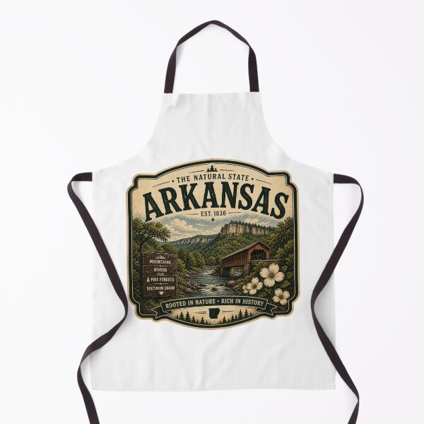 Item preview, Arkansas The Natural State Vintage Mountain Landscape designed and sold by StateMoodDesigns.