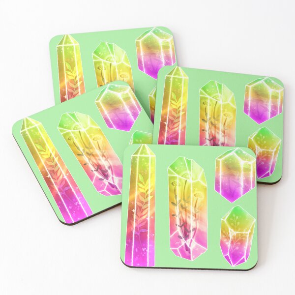 Item preview, Rainbow Crystal Mushroom Botanical Gem Set designed and sold by PaintByRainbow.