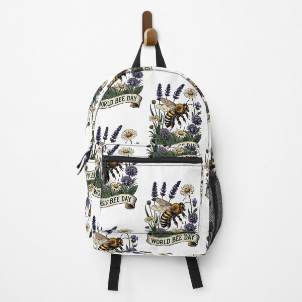 Item preview, Vintage Style World Bee Day Illustration with Honeybee and Wildflowers designed and sold by RoseVathRam.