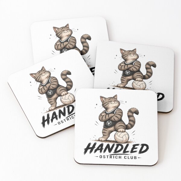 Item preview, Handled – Ostrich Club Cat Sticker designed and sold by ostrich.club.
