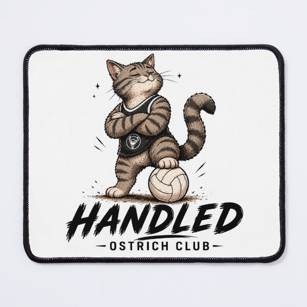 Item preview, Handled – Ostrich Club Cat Sticker designed and sold by ostrich.club.