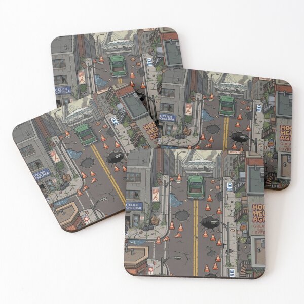 Item preview, SURVIVEZ AU TRAFIC — Montreal Neighborhoods as Retro Arcade Levels designed and sold by LouDSarG.
