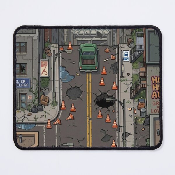 Item preview, SURVIVEZ AU TRAFIC — Montreal Neighborhoods as Retro Arcade Levels designed and sold by LouDSarG.