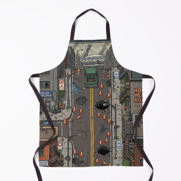 Item preview, SURVIVEZ AU TRAFIC — Montreal Neighborhoods as Retro Arcade Levels designed and sold by LouDSarG.