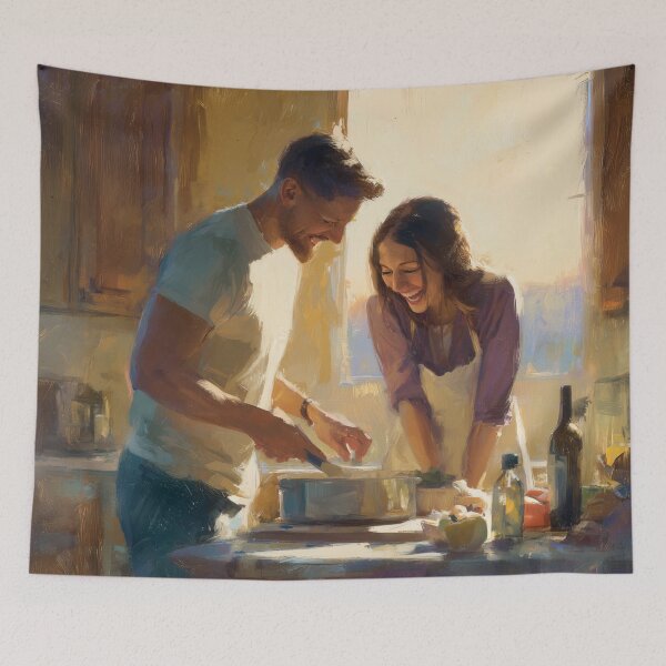 Item preview, Cooking Together at Golden Hour designed and sold by Rtymer.