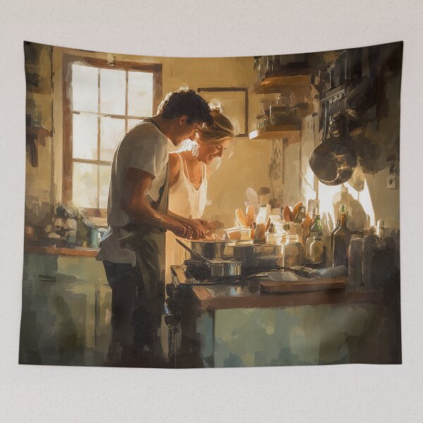 Item preview, Cooking Together at Golden Hour designed and sold by Rtymer.