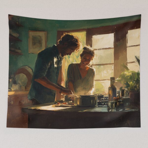 Item preview, Cooking Together at Golden Hour designed and sold by Rtymer.