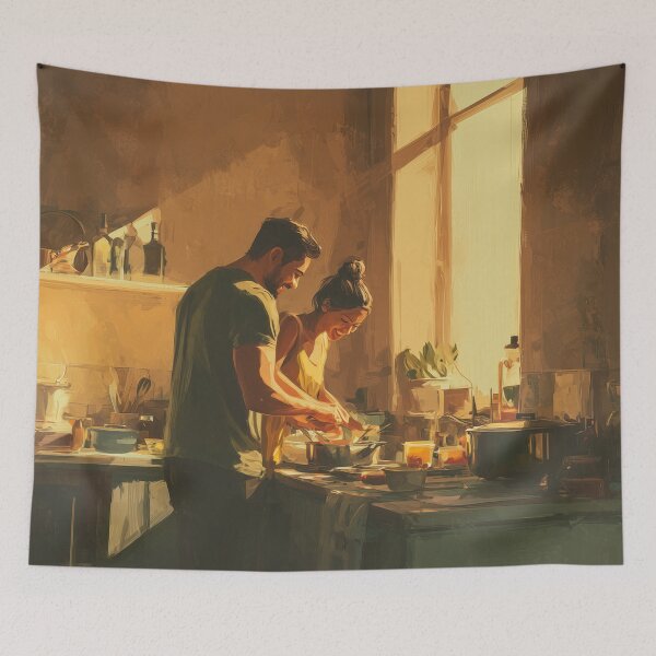 Item preview, Cooking Together at Golden Hour designed and sold by Rtymer.