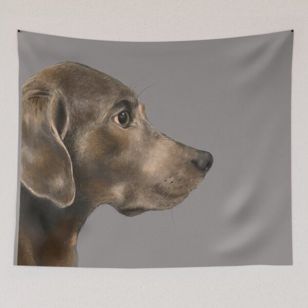 Item preview, MEOW-DERN Art: Silver Ghost Weimaraner Study/MEOW-DERN 現代藝術：銀色幽靈威瑪獵犬寫生/MEOW-DERN アート：シルバーゴースト・ワイマラナーの写生 designed and sold by MeowdelStudio.