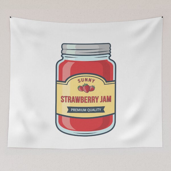 Item preview, Sunny Strawberry Jam Jar Retro Food designed and sold by k3rstman1.