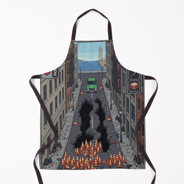 Item preview, Pixel art for people who've blown a tire on Sherbrooke - Montreal Neighborhoods as Retro Arcade Levels designed and sold by LouDSarG.