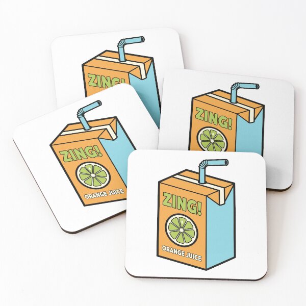 Item preview, Retro Food Zing Orange Juice Box Cartoon designed and sold by k3rstman1.