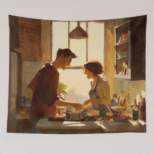 Item preview, Cooking Together at Golden Hour designed and sold by Rtymer.