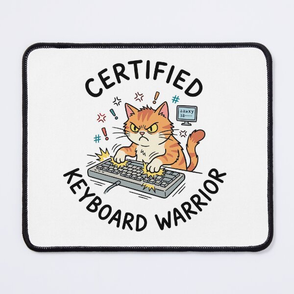 Item preview, Certified Keyboard Warrior – Online Chaos Specialist designed and sold by PrincessLavinia.
